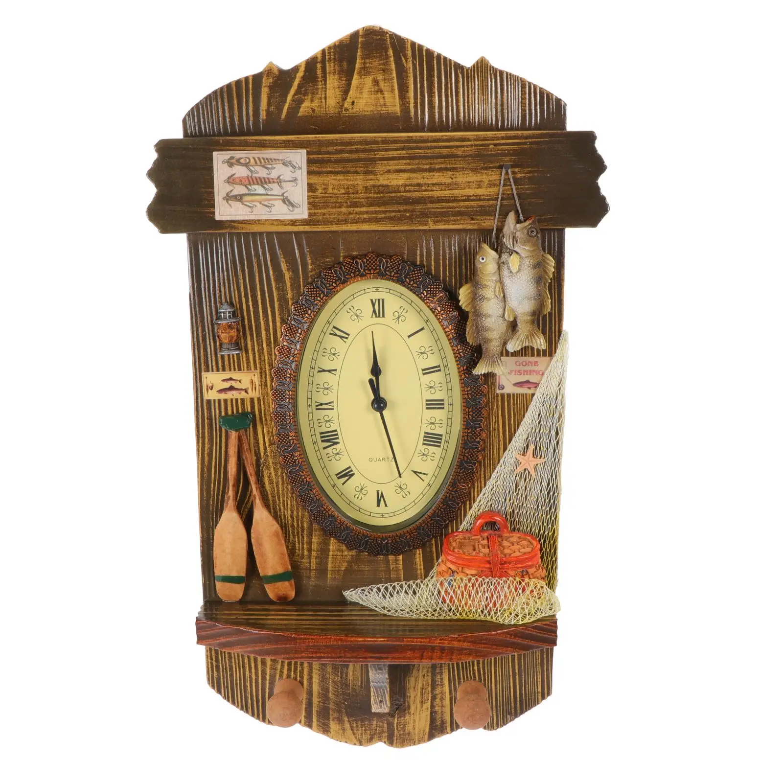 Часы настенные в стиле ретро винтажные тихие украшения средиземноморском