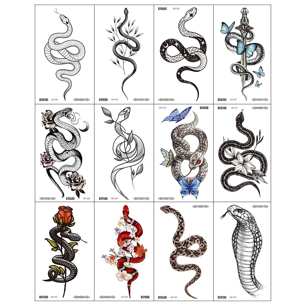 24 вида татуировок временные водонепроницаемые мужские и женские красочные Орлы