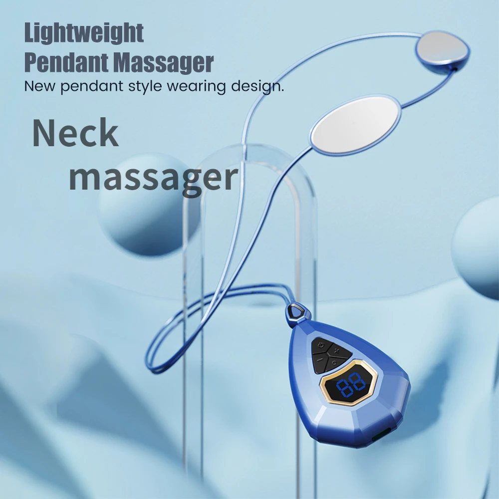 

Smart Neck Massager Heating EMS Pulse Neck Massage Apparatus Heat Electric Mini Back Body Massager Cervical Vertebra Pain Relief