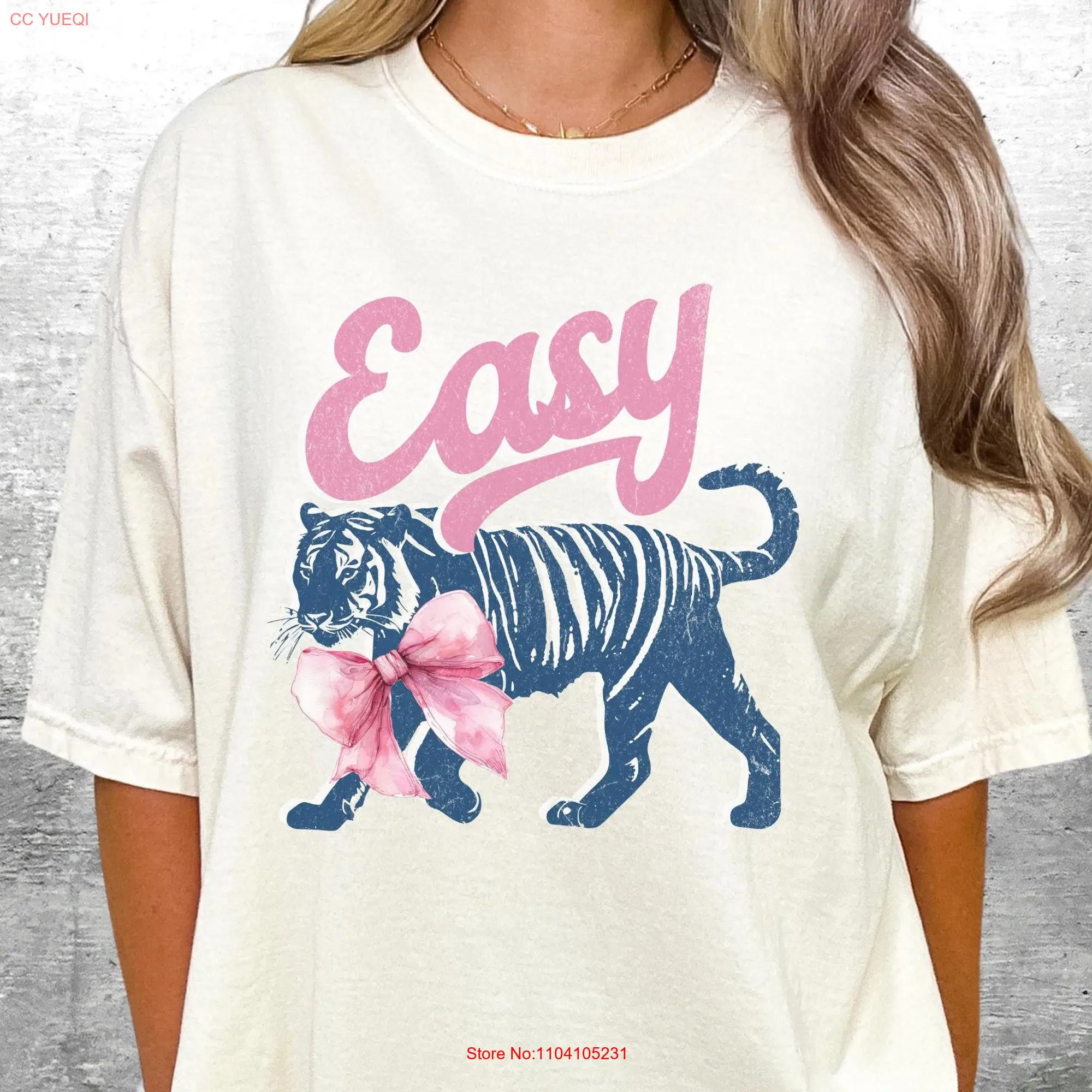 Футболка Easy Tiger Удобная цветная модная трендовая Ретро Праздничная женская