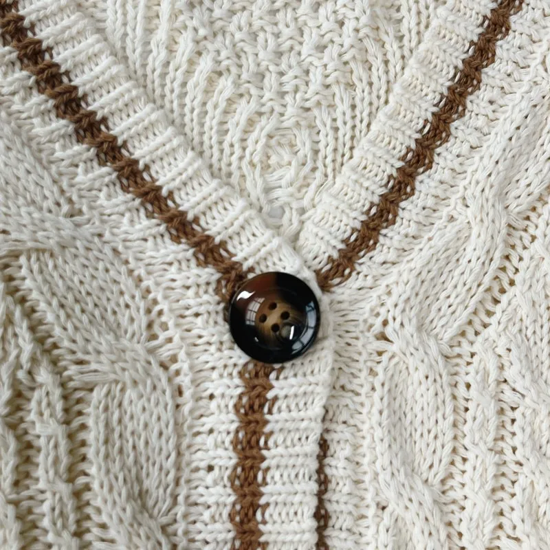 Осенние листья вязаный кардиган женский красный кленовый лист вышитый