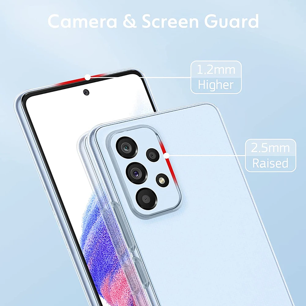 Прозрачный силиконовый мягкий чехол для Samsung Galaxy A73 A53 A33 A13 A72 A52 A32 A22 A12 A71 A51 A31