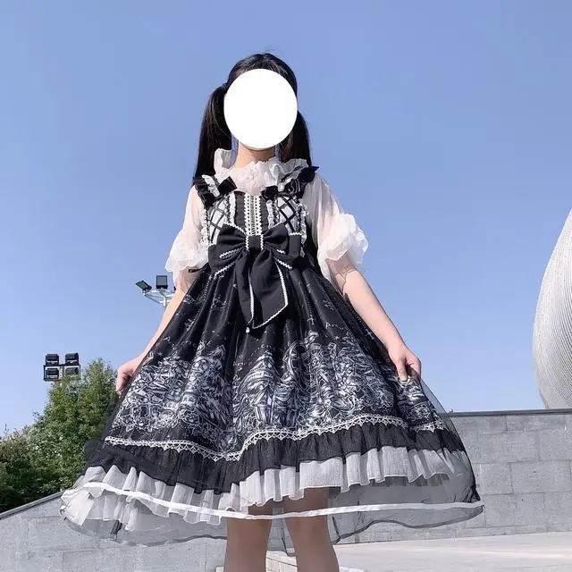 

Japanese Lolita JSK Dress Lolita Berry Forest Gothic Dark Vintage Victorian Princess Party Dress Sleeveless Lolita Dress
