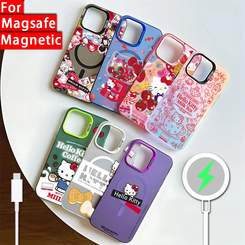Милый Магнитный чехол для IPhone 11 12 13 14 15 Pro Max Plus