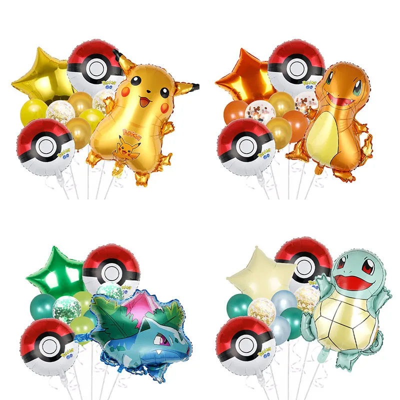 

New cartoon Pokémon shape aluminum film balloon pocket elf Pikachu birthday party decoration balloon