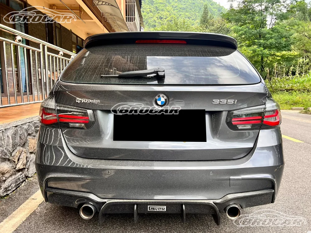 Фото Для BMW 3 серии (Wagon Touring ESTATE) 2013-2019 годов выпуска: карбоновый спойлер на крышу, спойлер на багажник, аксессуары №1