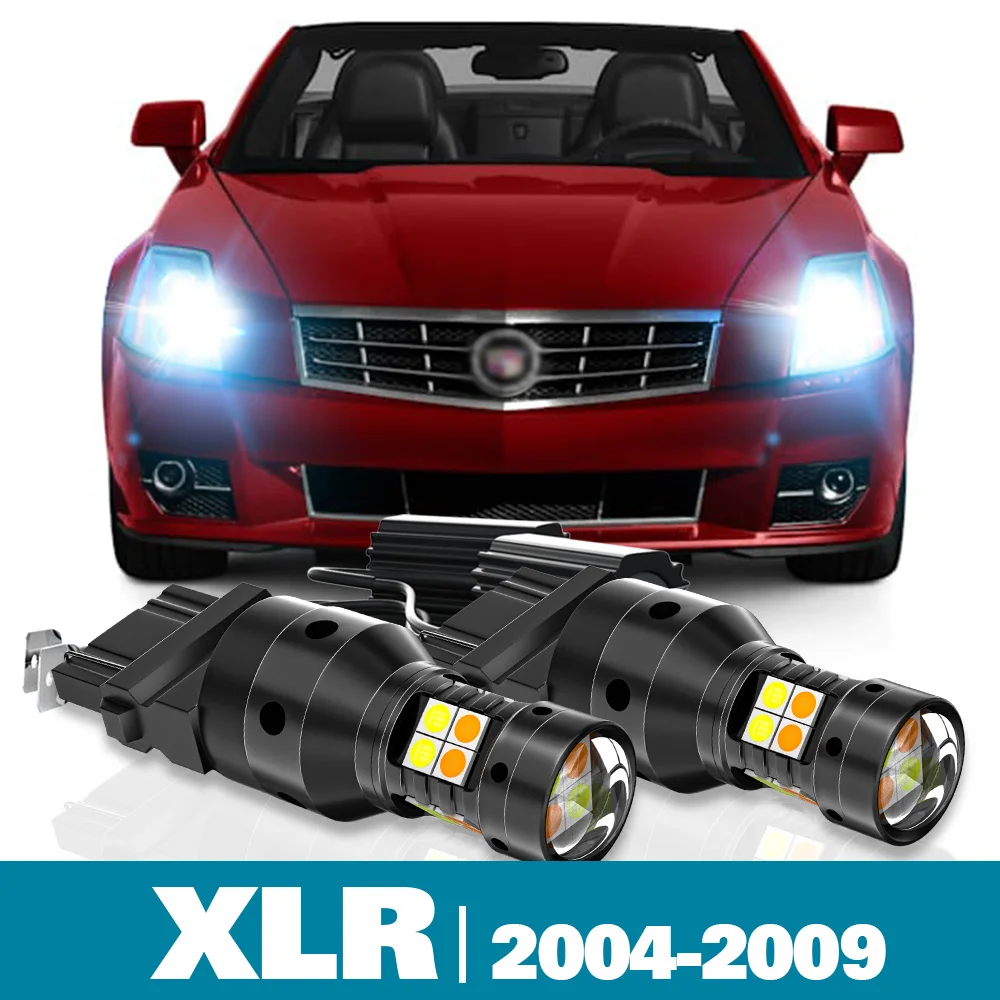 

2pcs LED Dual Mode Turn Signal+Daytime Running Light DRL Canbus For Cadillac XLR Accessories 2004-2009 2005 2006 2007 2008