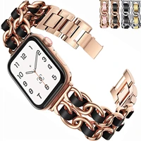 link bracelet for apple watch band 40mm 41mm 38mm 44mm 45mm 42mm trend metal wrist belt bracelet iwatch series 4 5 6 se 7 strap