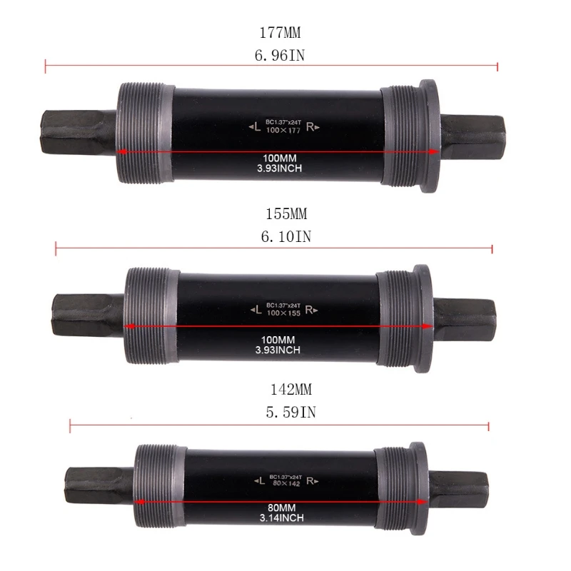 Велосипедная квадратная коническая ось каретки для велосипеда с толстым снегом