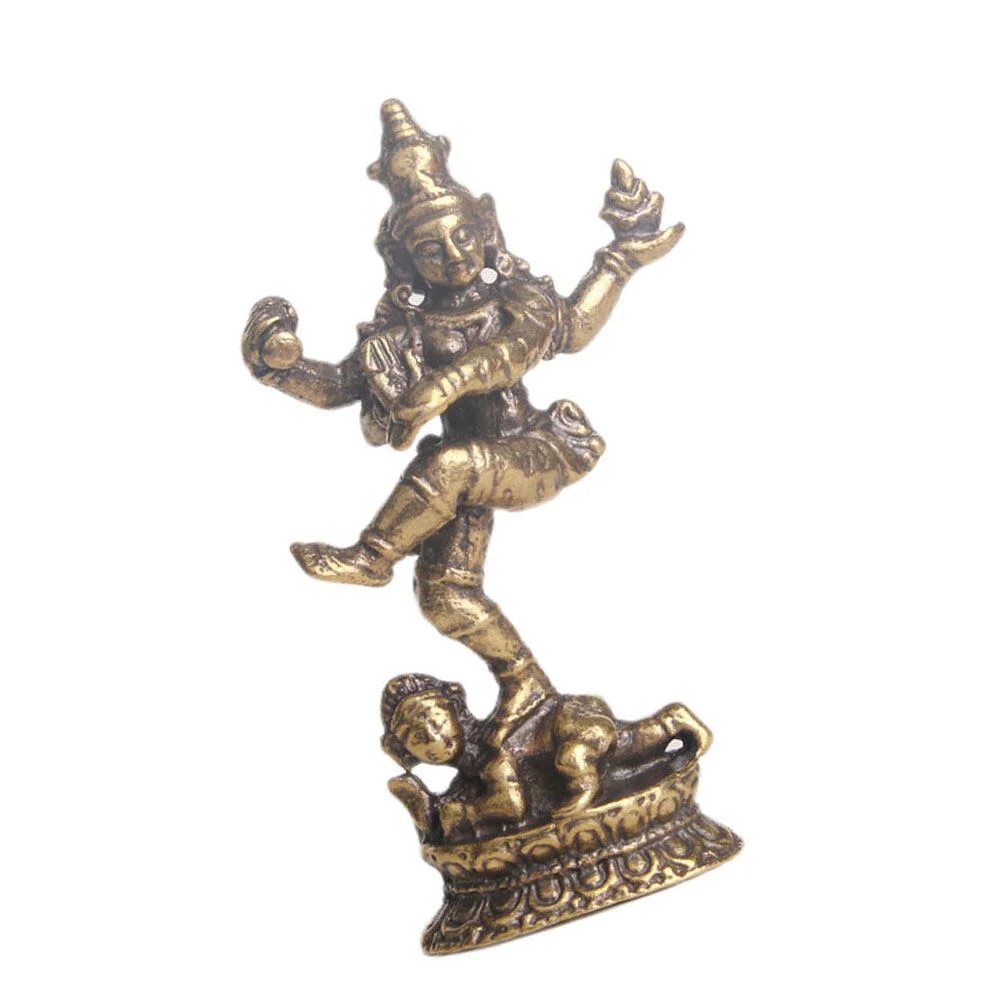

Statuette Figurines Decor Model Artistic Brass Religious Desktop Spiritual Buddhism Adorn Craft Outdoor