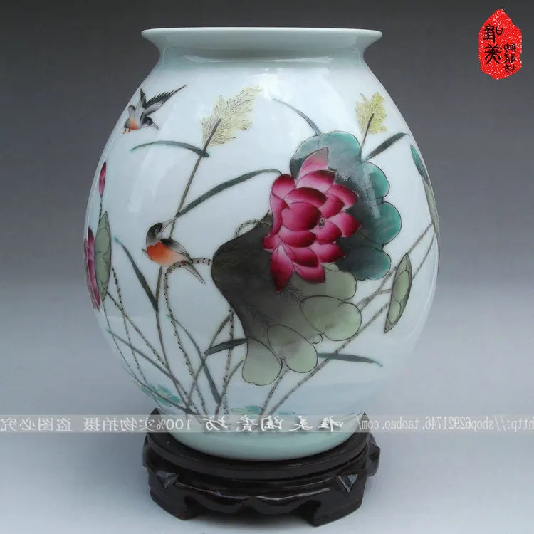 

methos Jingdezhen vase quality pastels, melon knobbing ceramic decoration