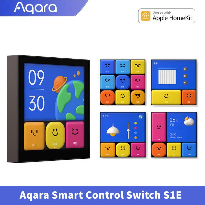 

Смарт-выключатель Aqara S1E с сенсорным управлением, 2023 дюйма, Полный световой таймер, календарь, настройка сцены, дистанционное управление для приложения Homekit Aqara
