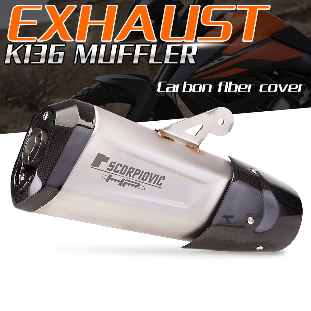 

51mm Universal Motorcycle Exhaust Muffler Escape Moto DB Killer for Honda PCX125 NMAX155 FZ1N Z900 S1000RR CBR500R R6