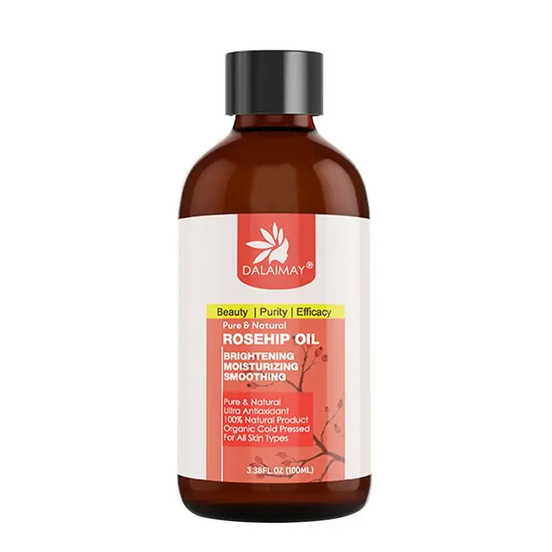 

Rosehip Oil Natural Cold Pressed Face Serum Pure Cold-Pressed Anti-Aging Moisturizer For Face Hair Skin Nails Men-Women