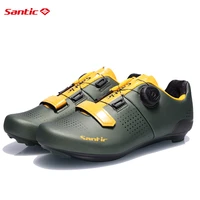 santic new cycling shoes breathable rotating buckle bicycle lock shoes professional road bike shoes sneakers men women