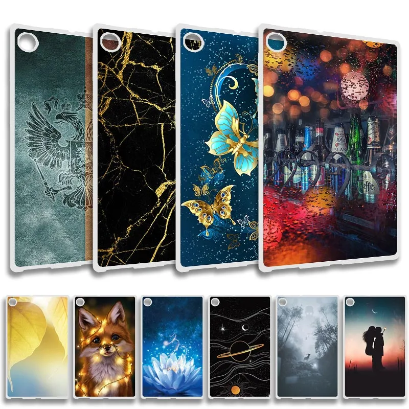 

TPU Painted Tablet Case for Lenovo Tab P11 M10 Cases Funda Lenovo Tab P11 2021 11inch M10 FHD REL HD Gen 2 M8 M10 Plus P10 Cover