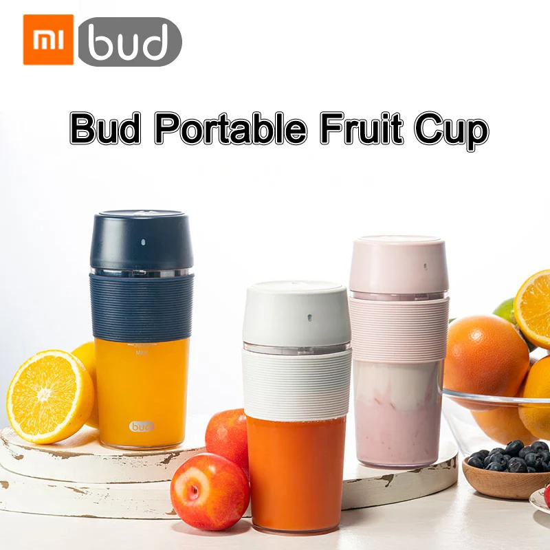 

NEW Xiaomi BUD 300ML Portable Electric Juicer Blender Multipurpose Wireless Mini USB PCTG Juice Cup Rechargable Travel BR25E