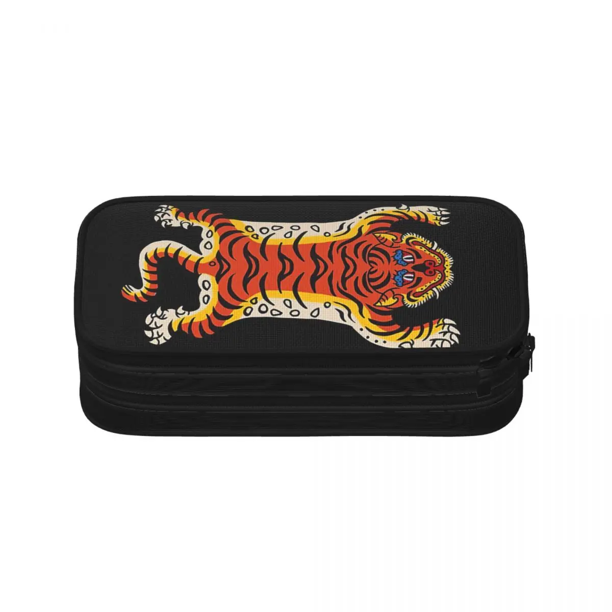 Tiger Rug Pen Box Student School Anime Zipper Pen Bag Child Stationery Bag pencase Gift