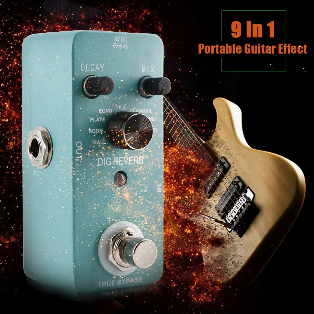 

Metal Shell Overdrive Delay True Bypass Guitar Accessories DIG REVERB With Tuner Guitar Loop Pedal Guitar Effect Pedals
