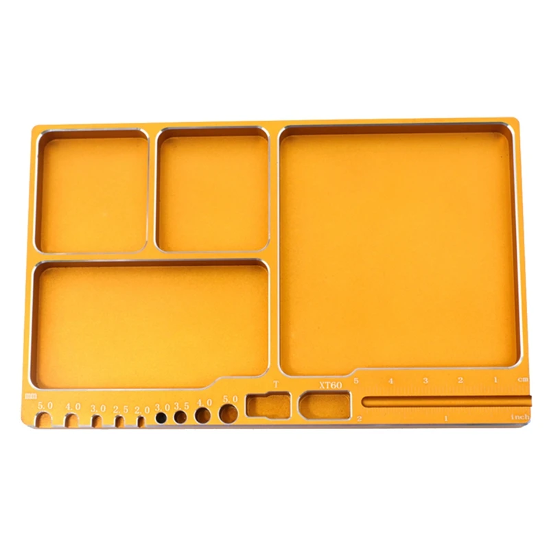 

1 Pcs Car Rc Screw Tray For Rc Crawler Car Rc Boat Drone Rc Model Repair Tools Aluminum Alloy Gold