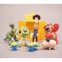7pcs disney toy story woody buzz lightyear rex alien lotso doll gifts toy model anime figures collect ornaments