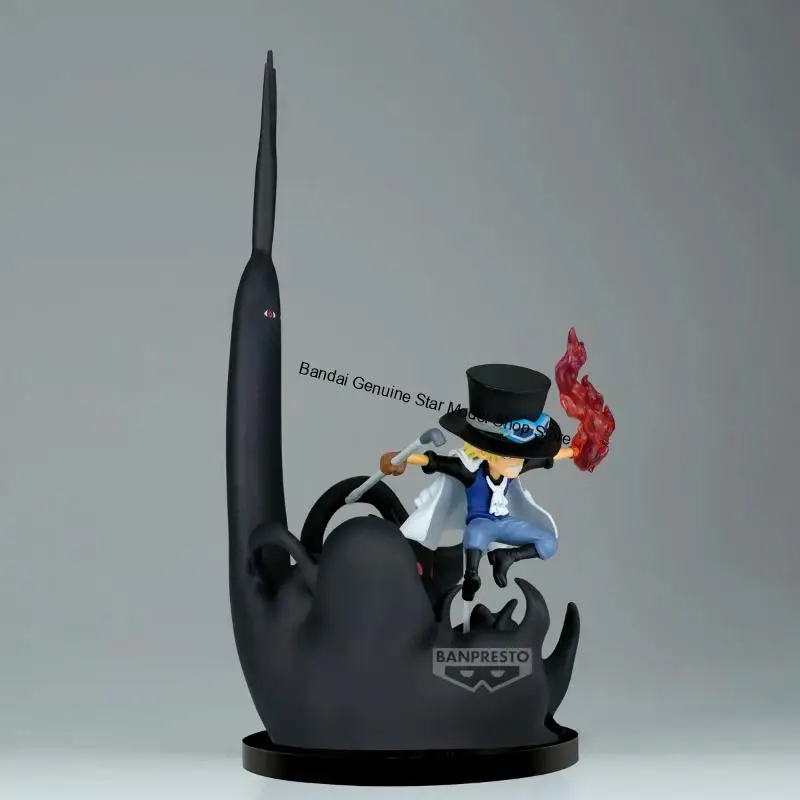 Фото В наличии Оригинальная фигурка BANDAI BANPRESTO ONE PIECE WCF Sabo VS FIVE ELDERS Imu, ПВХ, 14 см, аниме-фигурка, модель, игрушка, подарок №5