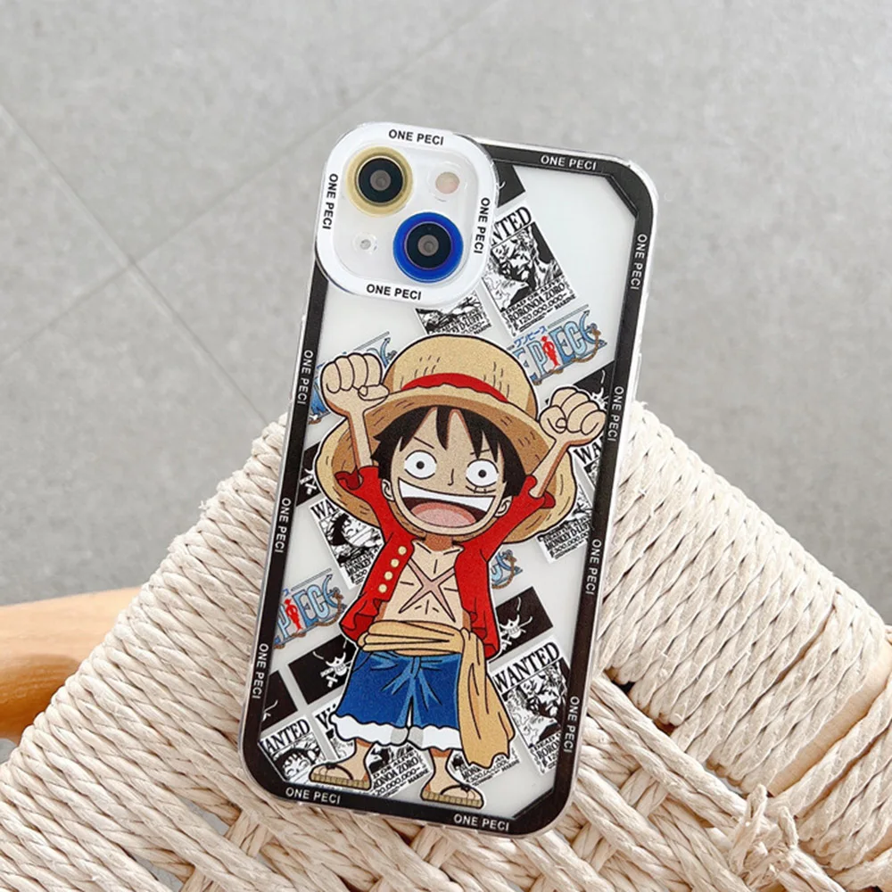 

One Piece Luffy Phone Case For IPhone 13 12 11 Pro Max Mini Silicon Transparent Cartoon Japan Anime Soft Cover Shell 2022