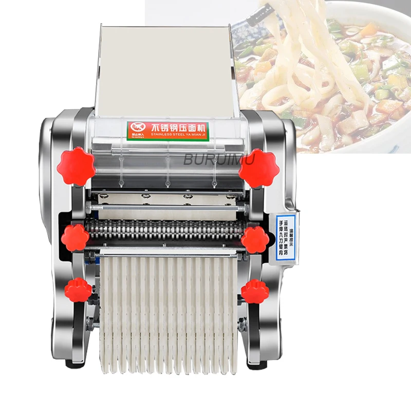 

Stainless Steel Electric Noodle Maker Noodle Press Home Use and Commercial Use Small Automatic Rolling Dough Kneading Machine