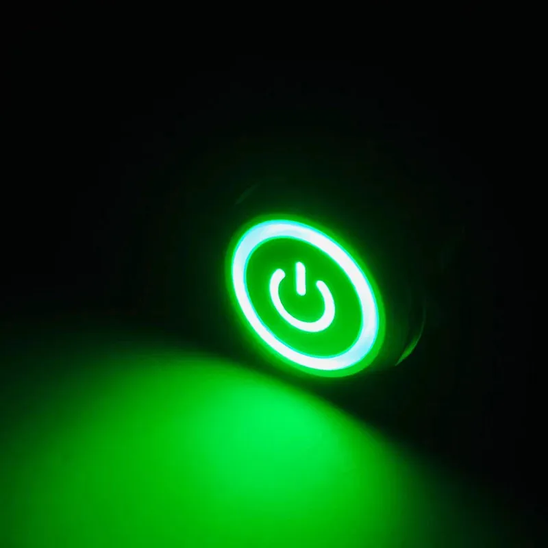 Водонепроницаемый металлический кнопочный выключатель красный синий