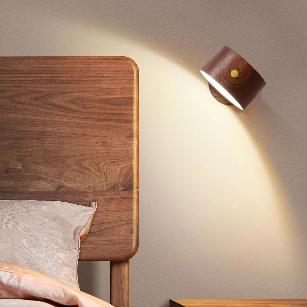 

Wall Light Nursing Atmospheres Sleeping Lamp Dimmable Indoor Living Room Lighting 4000K Household Touch Control Wood
