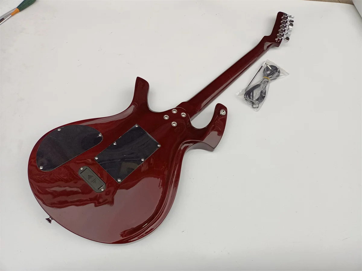 Новая электрическая гитара Big John естественного цвета со специальным корпусом из красного дерева, сделано в Китае + бесплатная доставка