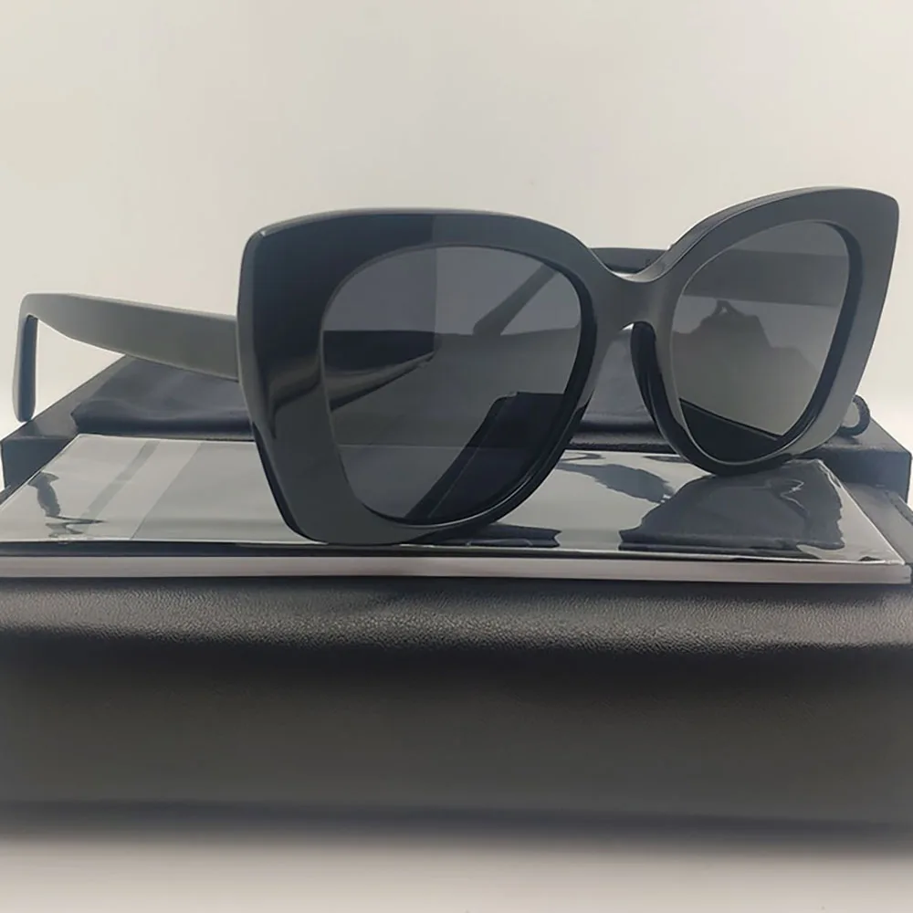 

Очки солнцезащитные женские поляризационные, овальные солнечные очки из ацетата, квадратной формы, брендовые дизайнерские, UV400, черные