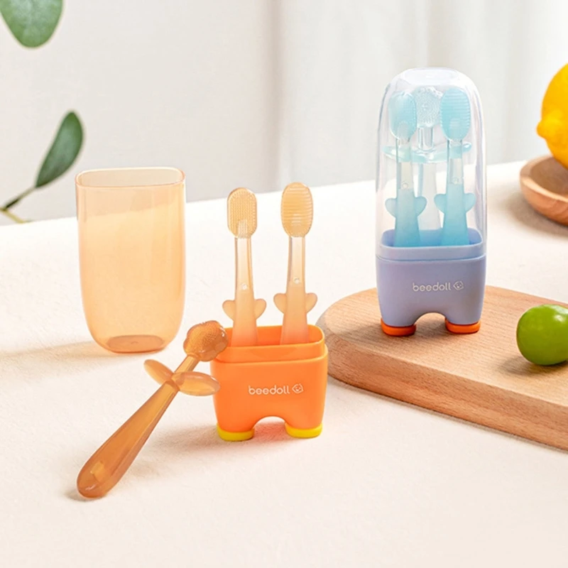 

Мягкие Детские зубные щетки, Силиконовая зубная щетка для детей, зубная щетка для обучения и обучения