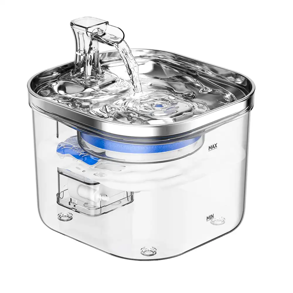 

Free Shipping Cat Water Fountain,70oz/2L Automatic Pet Water Fountain for Cats and Dogs,Stainless Steel Water Bowl,Circulating F