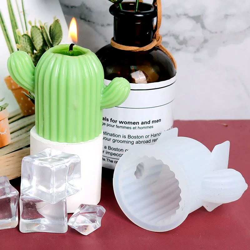 

Мини-Свеча в форме кактуса, настольное украшение «сделай сам», гипсовая эпоксидная смола, силиконовая форма для ароматерапии в виде свечи