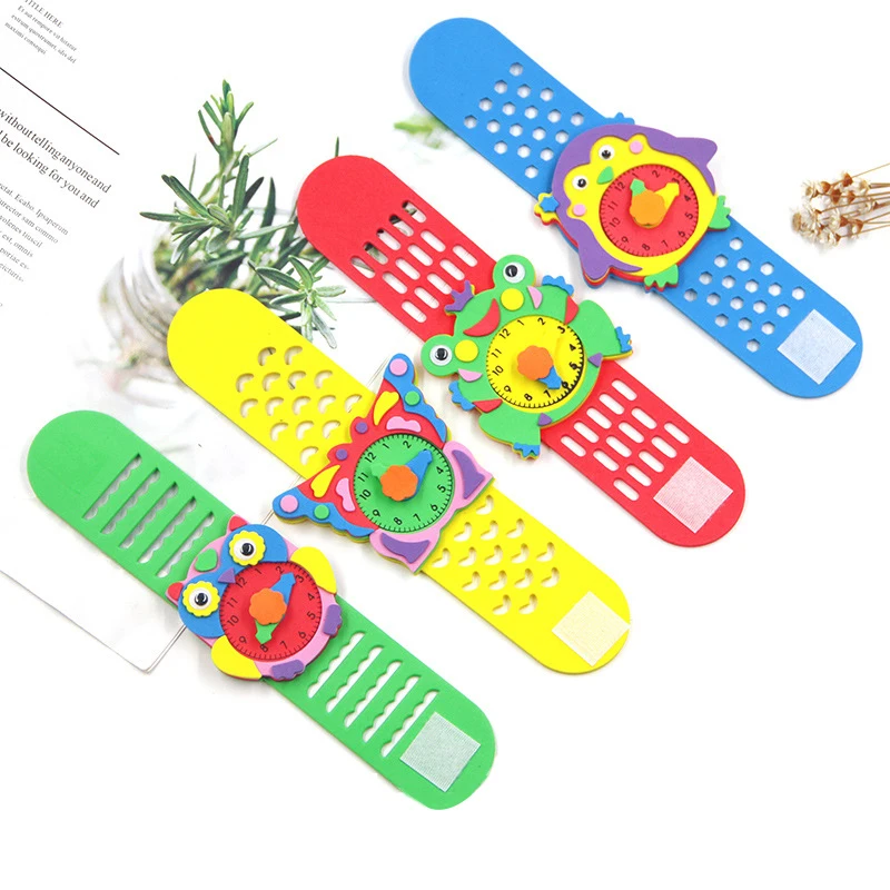 

20.5*4CM Kindergarten Manual Diy Eva Clock Early Learning Education Baby Kids Toy Montessori Teaching Aids Math Toy Cartoon Toys