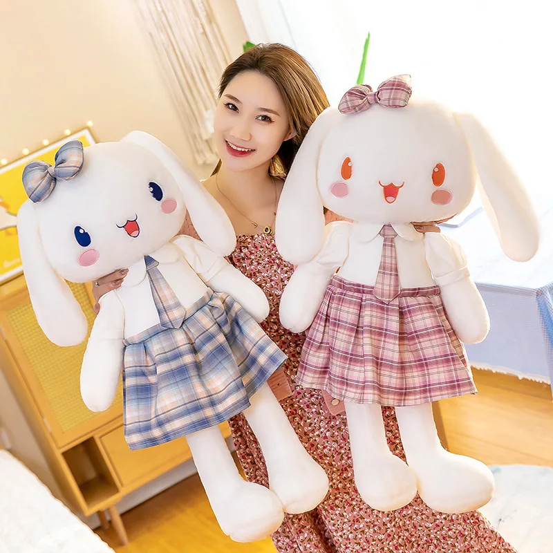 

Sanrio Kawaii JK Skirt Cinnamoroll Cartoon Cute Stuffed Toys Plushier Soft Pillow Birthday Gift Plush Dolls Gifts For Girlfriend