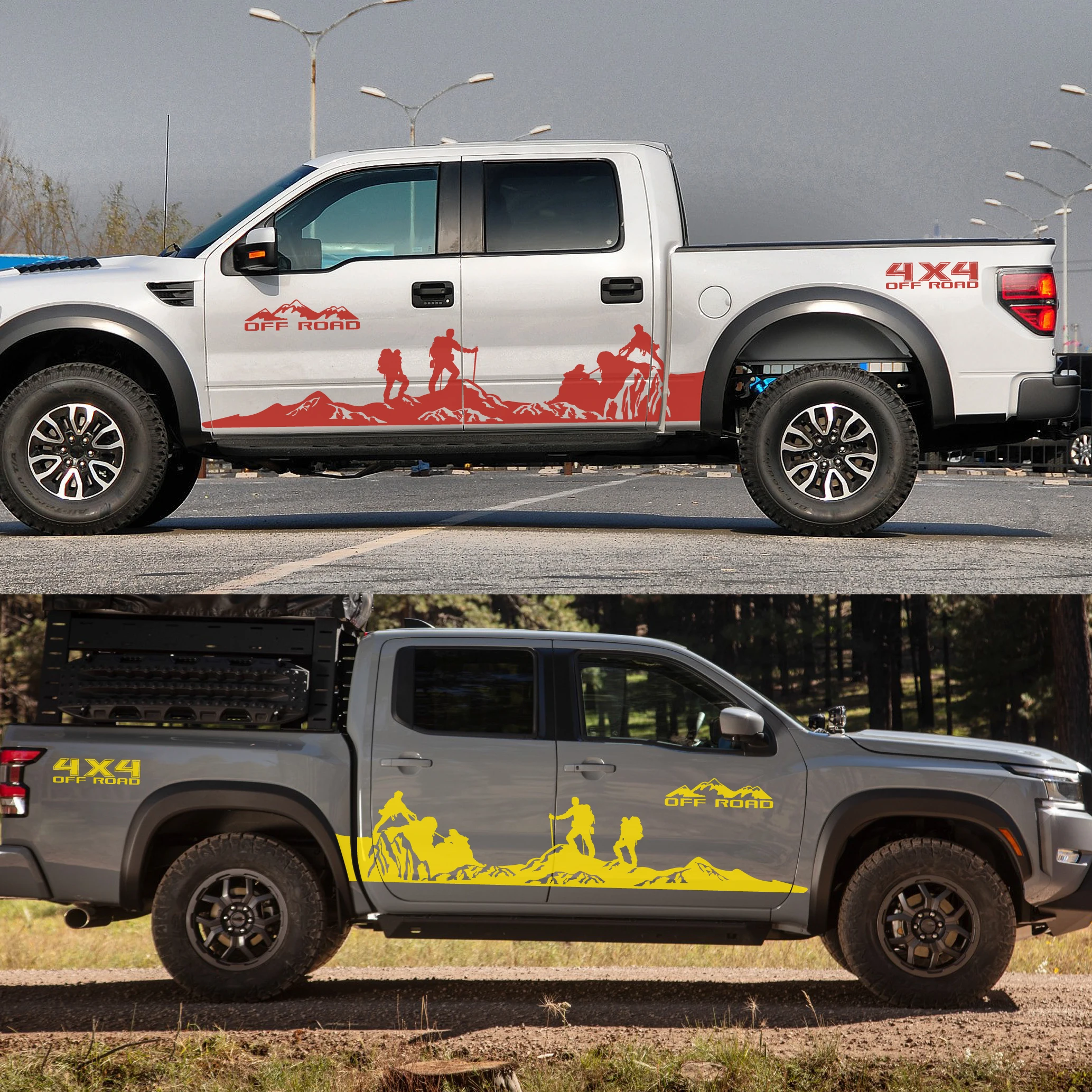 Большие боковые наклейки на дверь автомобиля подходят для Ford Ranger Raptor F150 F-150 Off Road