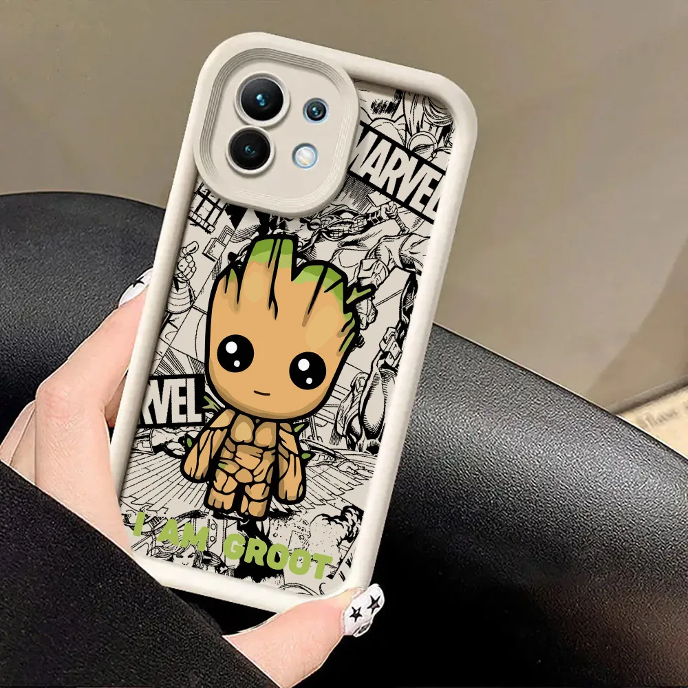 Фото Чехол Groot Rocket Raccoon Marvel для Xiaomi Mi 13T 14 14T 15 15T Pro 17 Ultra Poco M7 M8 F8 F7 X6 X7 X8 Pro Max, противоударный чехол №3