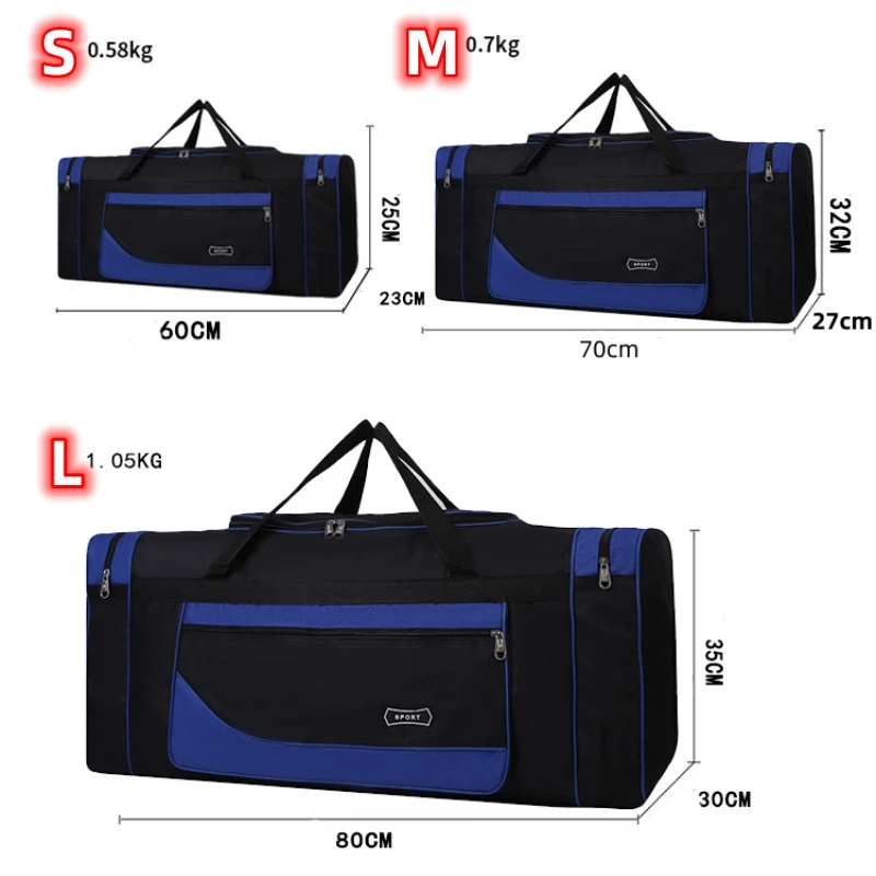 Unisex Large Capacity Portable Travel Bags Foldable Luggage Bag Waterproof Oxford Handbag Outdoor Leisure Sports Shoulder Bags