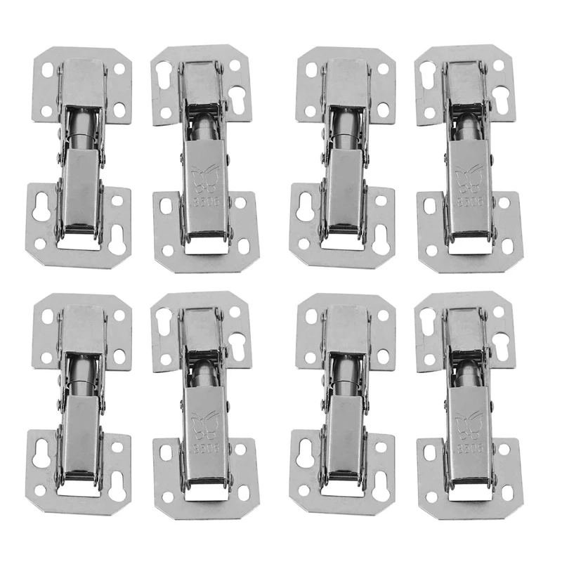 

Hot YO-8Pcs Soft Close Kitchen Cupboard Cabinet Wardrobe 90Degree Door Hinges & Screws