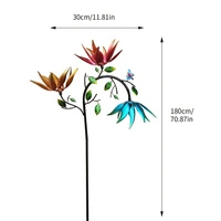large metal wind spinners windmill for yard and garden 180cm outdoor art decoration garden windmill colorful decoration