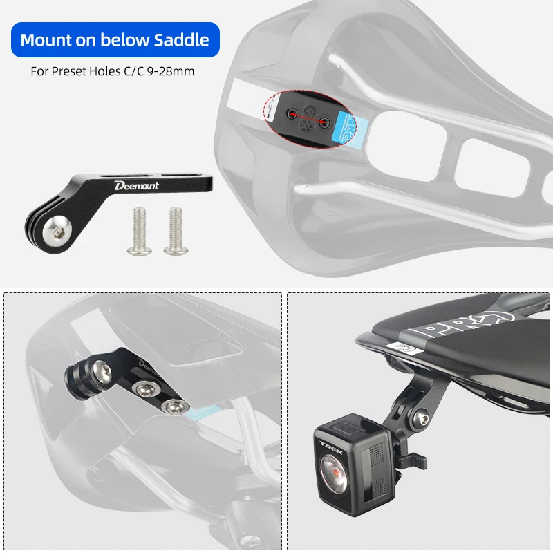 Фото Кронштейн заднего фонаря седла Deemount подходит для Shimano PRO для радарных фонарей спортивной камеры Gopro Alum. Держатель удлинителя из сплава №2