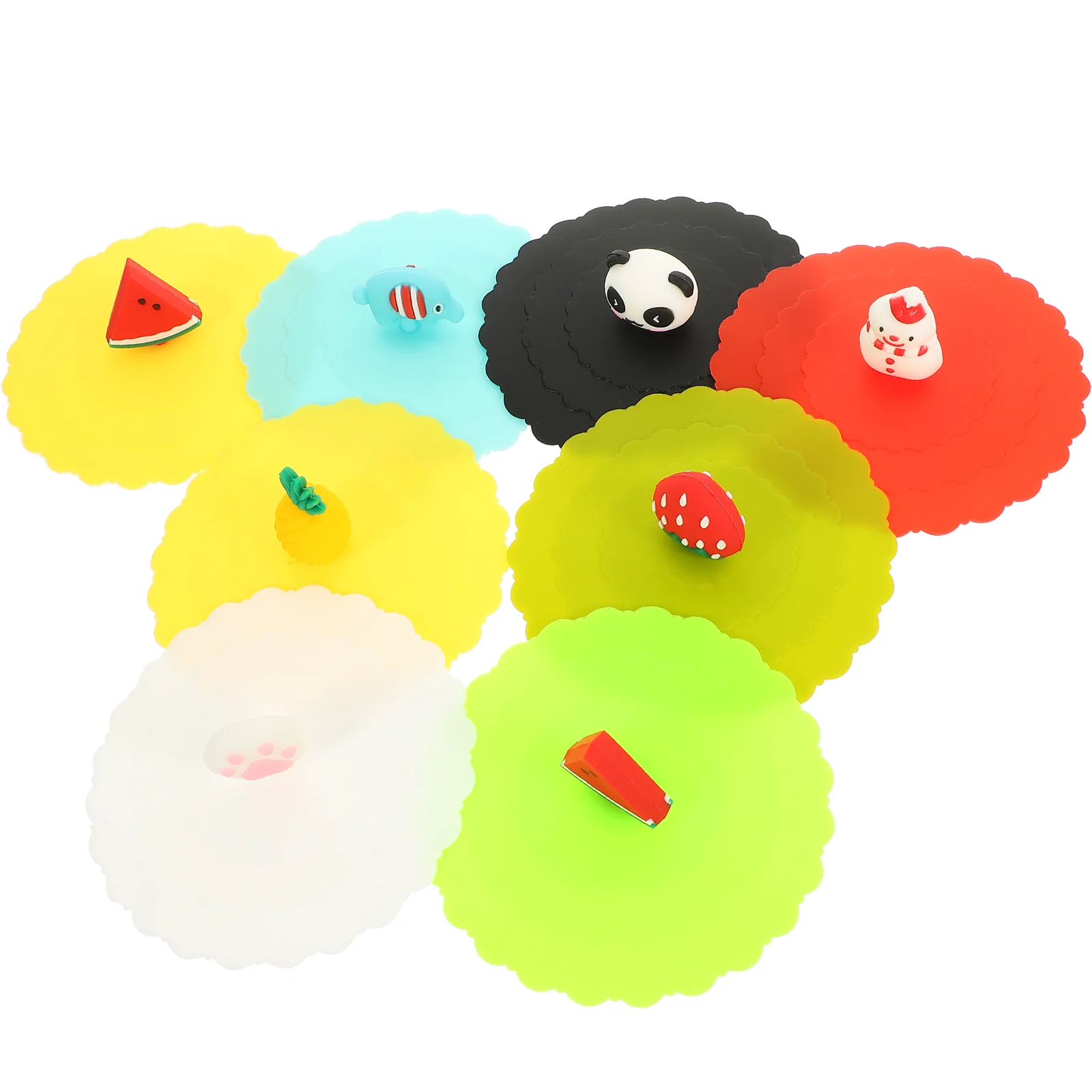 

Cup Cover Lids Mug Lid Drink Coffeeairtight Seal Silicone Anti Covers Leakproofcap Universal Round Tea Drinking Suctionoutdoor