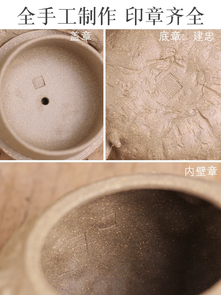 Фото Чайник Deyuancha Yixi Zisha, чистая необработанная руда ручной работы, секция из зеленого пепла, полная поставка Spri от Zha №4