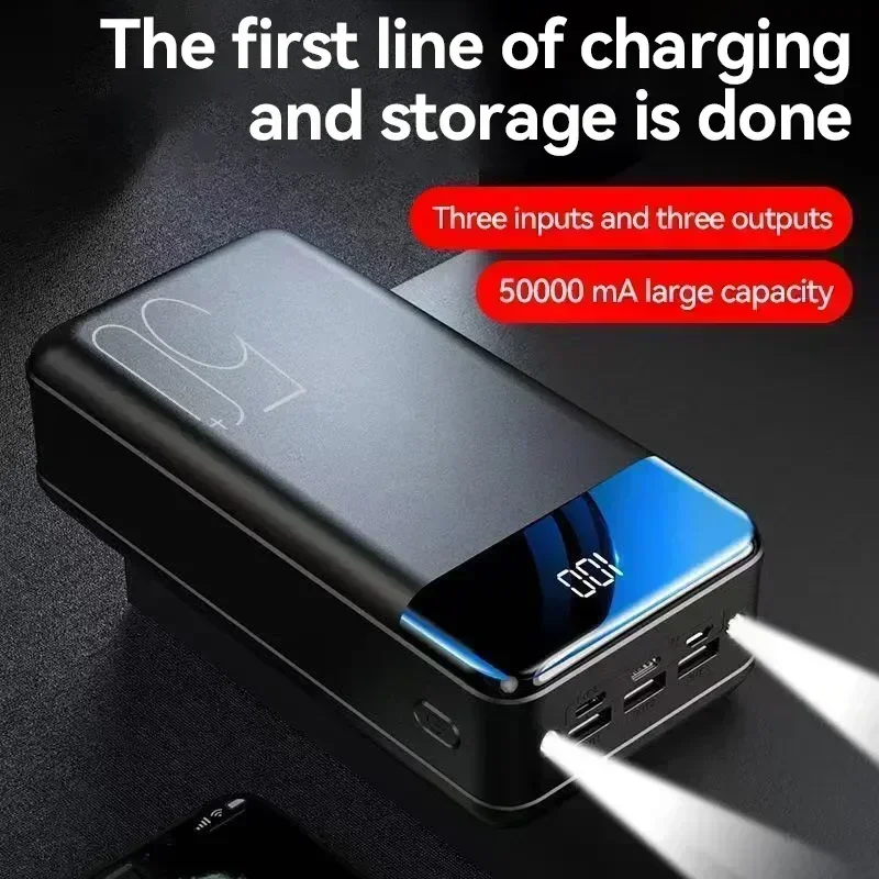 Фото 200000 mAh Power Bank большой емкости для мобильного телефона, сверхбыстрая зарядка, мобильный блок питания для планшета, мобильного компьютера, внешний источник питания №2