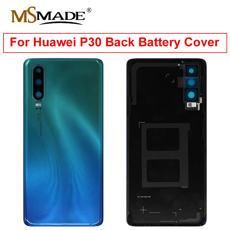 Оригинальная крышка аккумулятора для Huawei P30 + стеклянный объектив камеры задняя