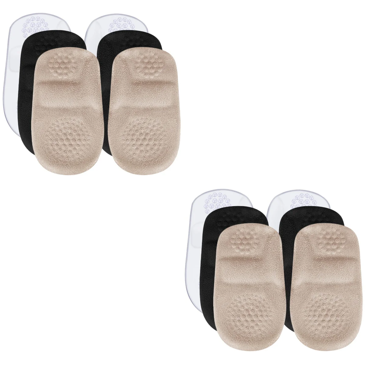 

6 Pairs Heel Pad Half Size Shoe Cushions Back Protectors Shoes Boots Heels Pads That Are Too Big Accessories Women Chunky