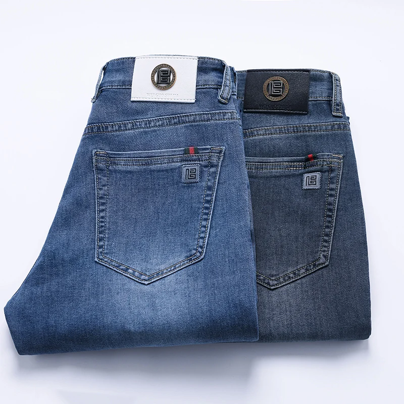 

2022 New Men's Stretch Regular Fit Jeans New Spring Fashion Casual Cotton Denim Pants Male Trousers Jeans for Men