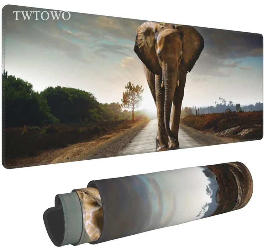 

Elephant Mouse Pad Gaming XL Large Custom New Mousepad XXL keyboard pad Natural Rubber Office Carpet Soft PC Mouse Mat